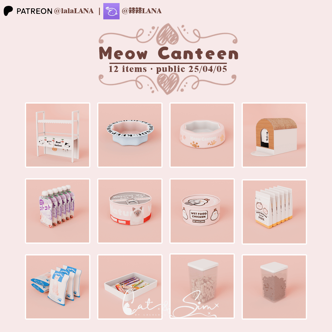 Галерея мода Станция для кормления Meow Canteen Set #2